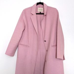 Dusty Light Link Snap Button Spring Pea Coat